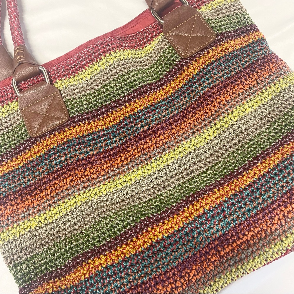 The Sak Multicolor Striped Cambria Crochet Tote Bag - Picture 2 of 11